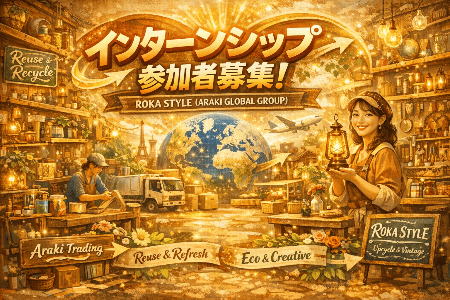 【インターンシップ参加者募集】ROKA STYLE、荒木商会(ARAKI GLOBAL GROUP)の記事へ